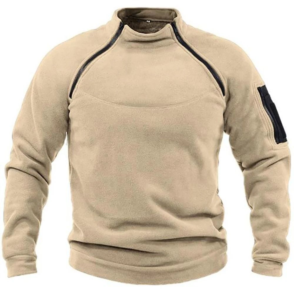 Men Tactical Outdoor Fleece Jacket With Thermal Lining 7