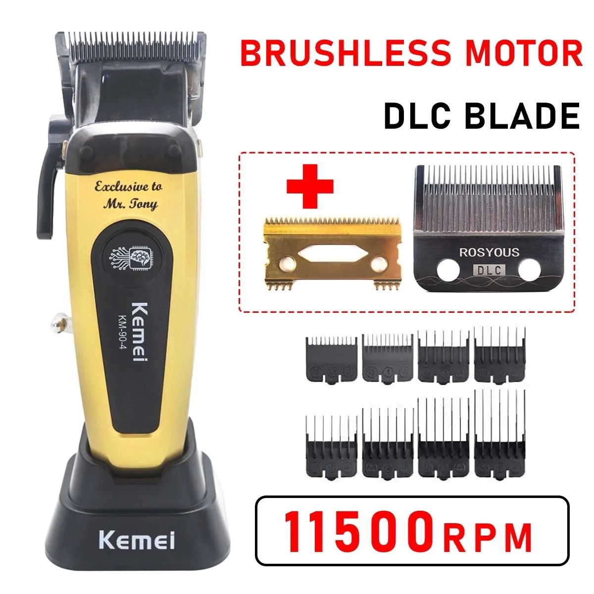 Professional Cordless Hair Clipper with Brushless Motor