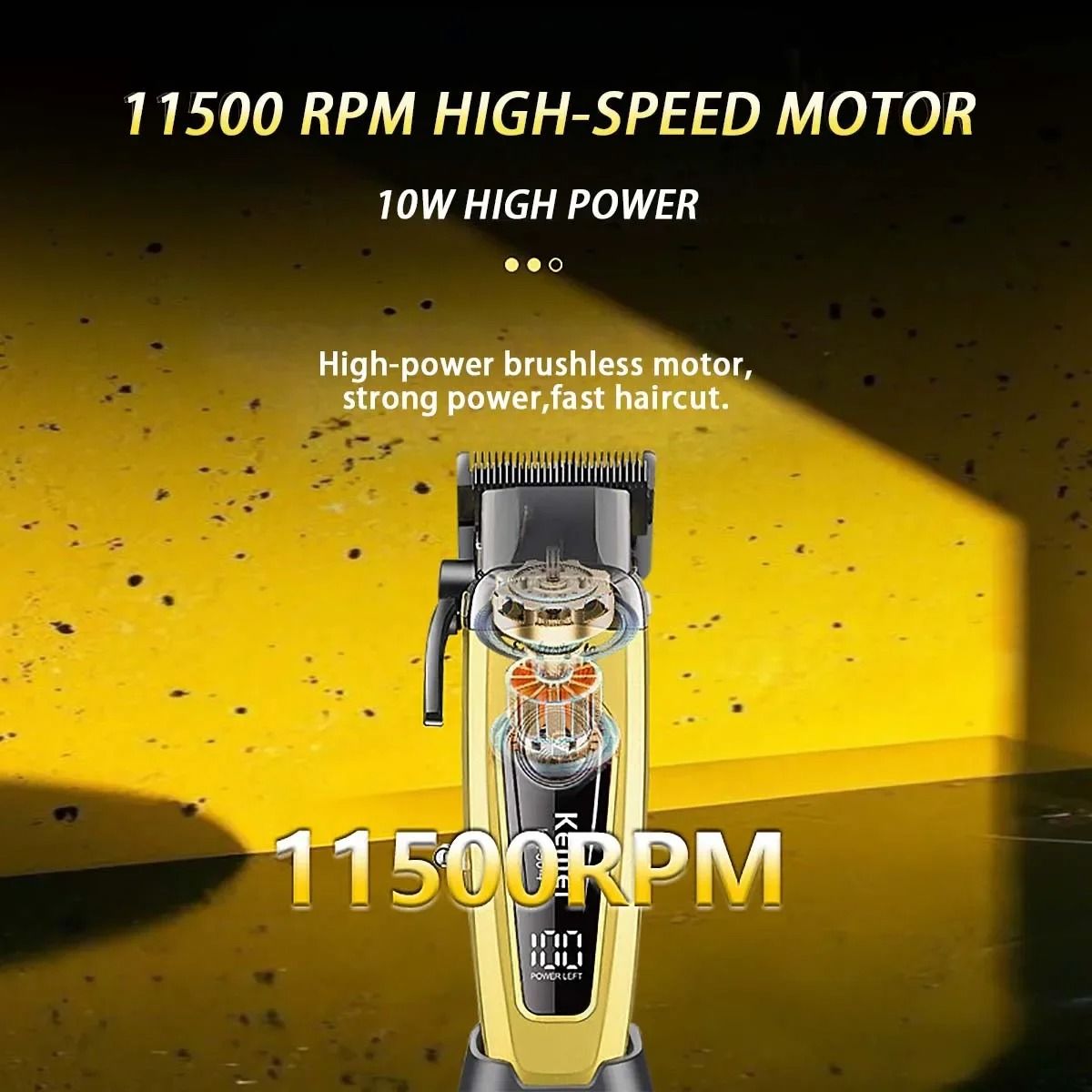 Professional Cordless Hair Clipper With Brushless Motor 2