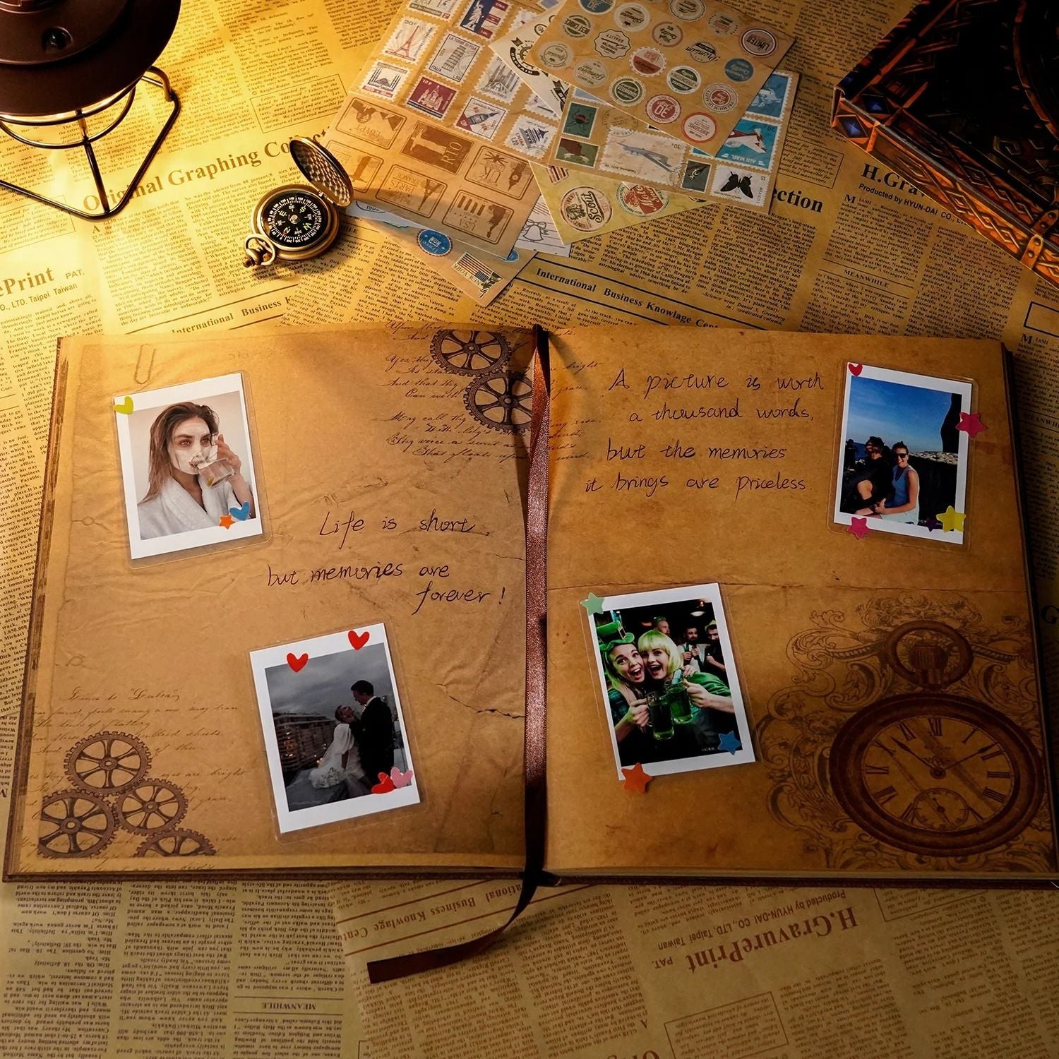 DIY Zodiac Scrapbook Photo Album 132 Page Witch Magic Castle Theme 4