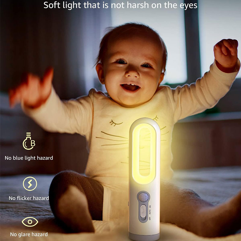 2 In 1 LED Portable Light Motion Sensor Flashlight Baby Feeding Lamp Bedroom Bathroom Camping Readi 2