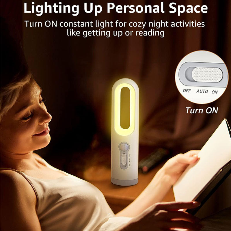 2 In 1 LED Portable Light Motion Sensor Flashlight Baby Feeding Lamp Bedroom Bathroom Camping Readi 4