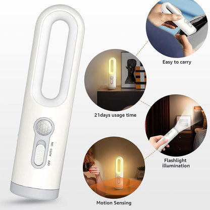 2 In 1 LED Portable Light Motion Sensor Flashlight Baby Feeding Lamp Bedroom Bathroom Camping Readi 5