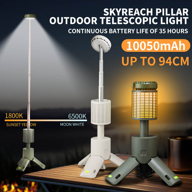 Folding Camping Light, Portable Telescopic Lanterns, Outdoor Waterproof Magnetic Lamp with Triangle Stand Base