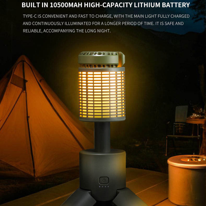 Folding Camping Light Portable Telescopic Lanterns Outdoor Waterproof Magnetic Lamp With Triangle S 2