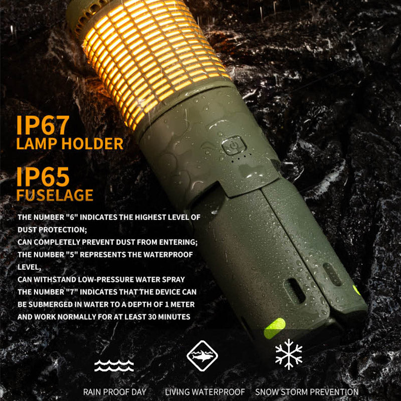 Folding Camping Light Portable Telescopic Lanterns Outdoor Waterproof Magnetic Lamp With Triangle S 3