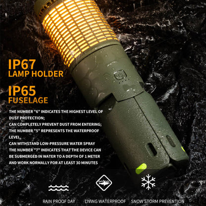 Folding Camping Light Portable Telescopic Lanterns Outdoor Waterproof Magnetic Lamp With Triangle S 3