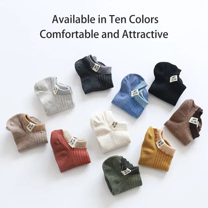 10 Pairs Womens Socks, Spring & Summer Letter Slogan Socks, Sweet, Cute, Fashionable, Comfortable College Style Fabric