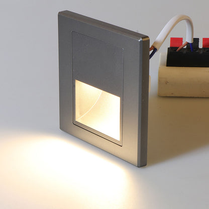 Motion Sensor Night Light, AC 110V-240V LED Recessed Staircase & Bedroom Wall Lamp with Auto On/Off Detector