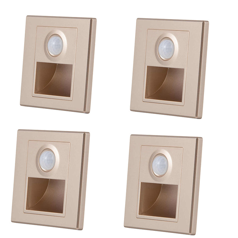 Motion Sensor Night Light AC 110V240V LED Recessed Staircase  Bedroom Wall Lamp With Auto OnOff Det 6