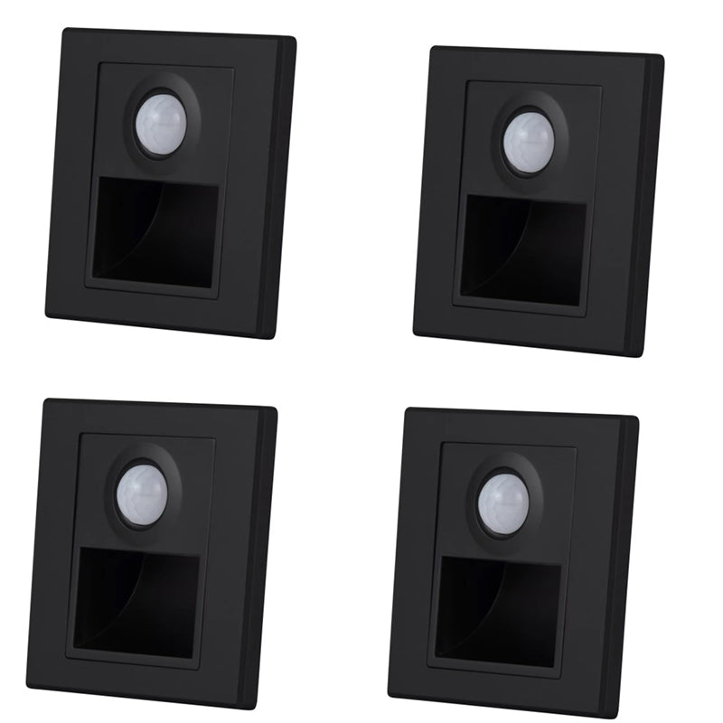 Motion Sensor Night Light AC 110V240V LED Recessed Staircase  Bedroom Wall Lamp With Auto OnOff Det 9