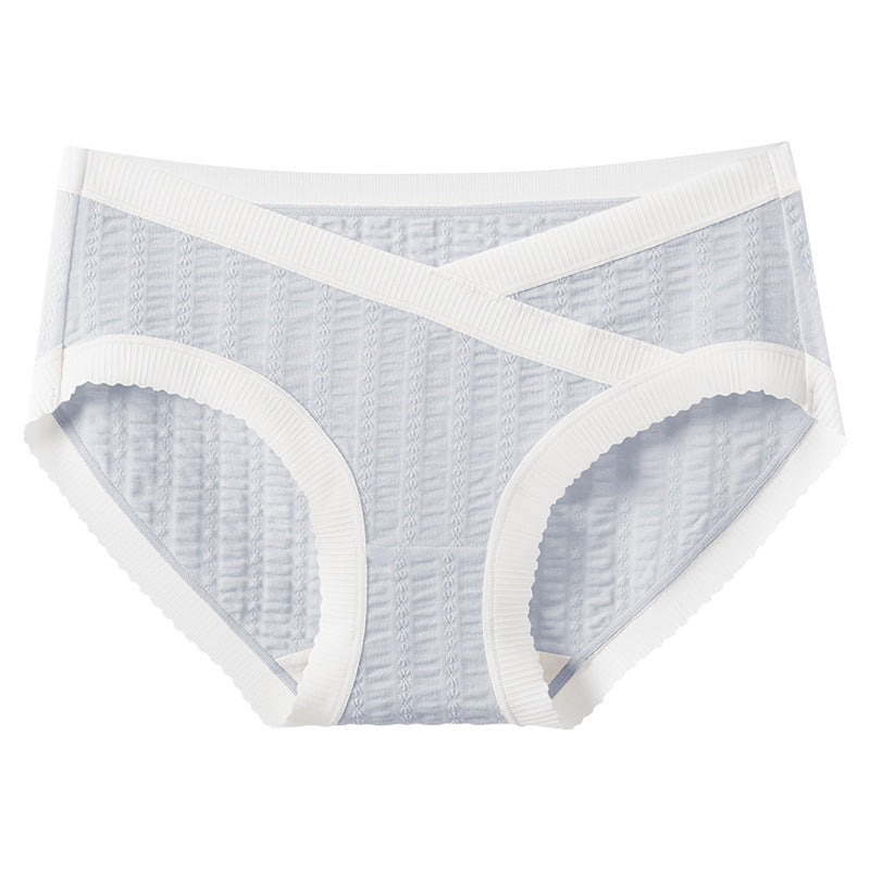 Traceless Ice Silk Pregnancy Panties Cotton Jacquard Mid Waist V Shaped Briefs Summer Maternity Bre 3