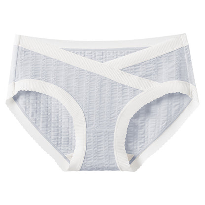 Traceless Ice Silk Pregnancy Panties Cotton Jacquard Mid Waist V Shaped Briefs Summer Maternity Bre 3