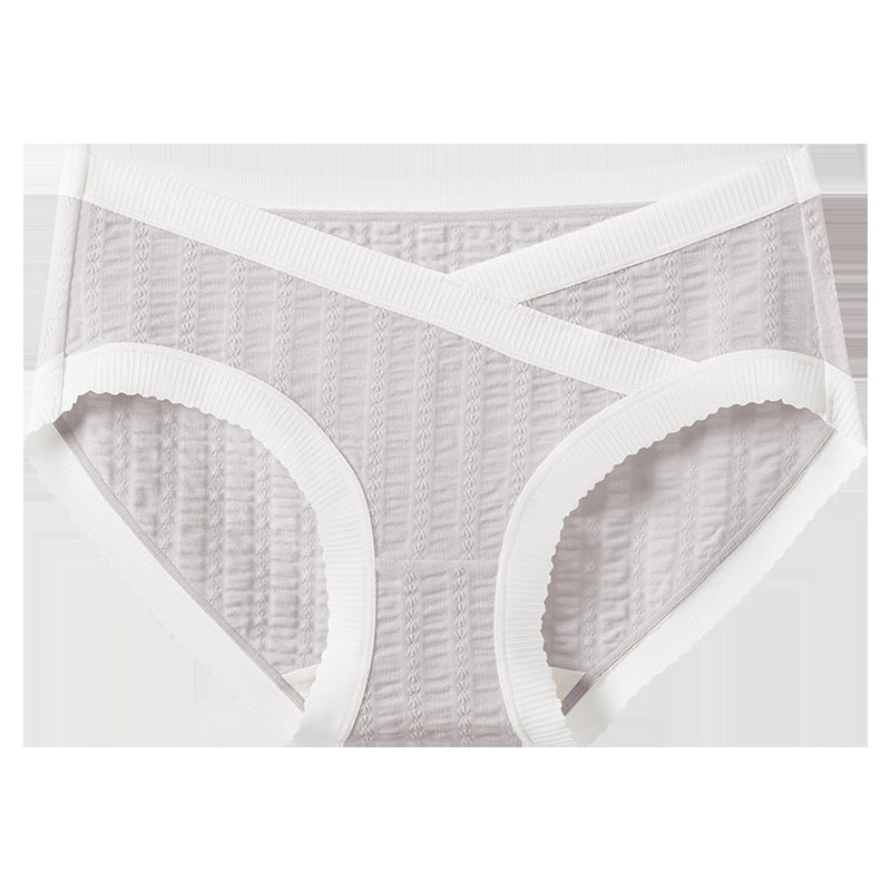 Traceless Ice Silk Pregnancy Panties Cotton Jacquard Mid Waist V Shaped Briefs Summer Maternity Bre 7