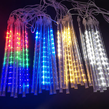 LED Meteor Shower Rain Lights Waterproof Falling Raindrop Fairy String Light For Christmas Holiday  4