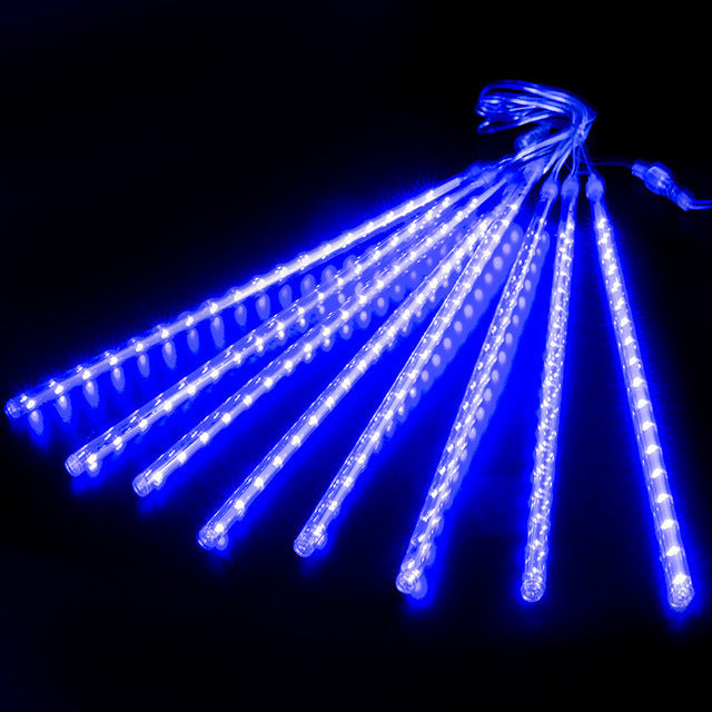 LED Meteor Shower Rain Lights Waterproof Falling Raindrop Fairy String Light For Christmas Holiday  7