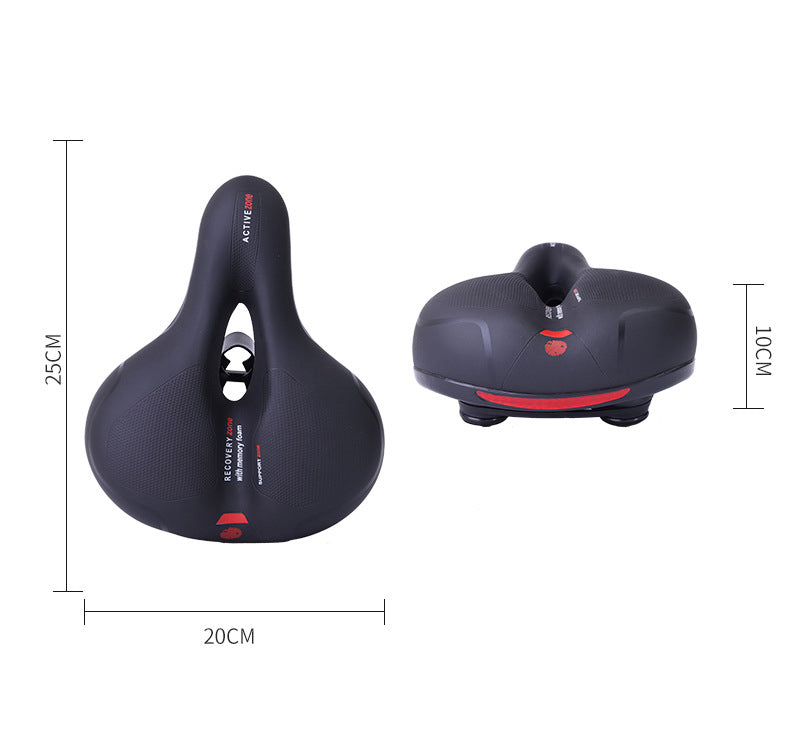 UltraComfort Wide Bike Saddle With Shock Absorbing  Reflective Design Hollow Breathable Seat For Ra 5