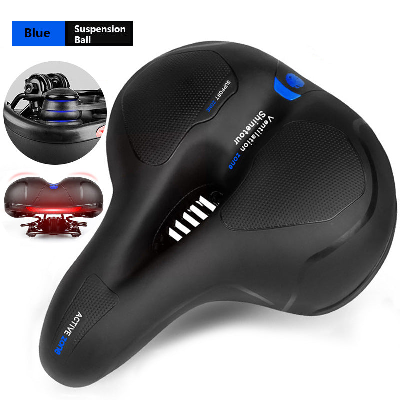 UltraComfort Wide Bike Saddle With Shock Absorbing  Reflective Design Hollow Breathable Seat For Ra 8