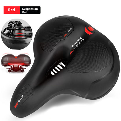 UltraComfort Wide Bike Saddle With Shock Absorbing  Reflective Design Hollow Breathable Seat For Ra 6