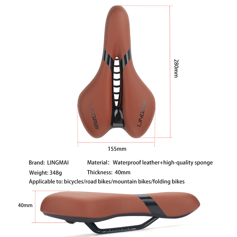 Comfort Bike Seat for Men & Women - Waterproof Bicycle Saddle with Soft Shock Absorbing for MTB, Mountain, Road Bike