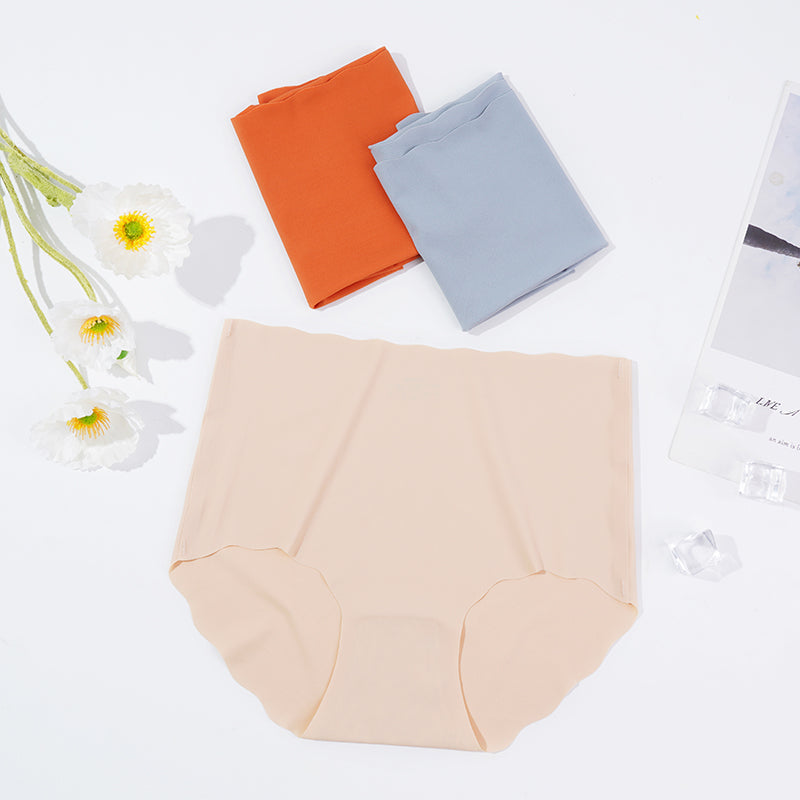 Maternity Seamless Comfortable Panties High Waist Ultra Thin Breathable Pants Sexy Solid Color Ruff 2