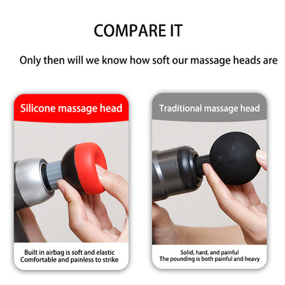 Deep Tissue Muscle Relaxation with Universal Silicone Soft Head, Caliber-Compatible Fascia Gun Massage Head Accessory