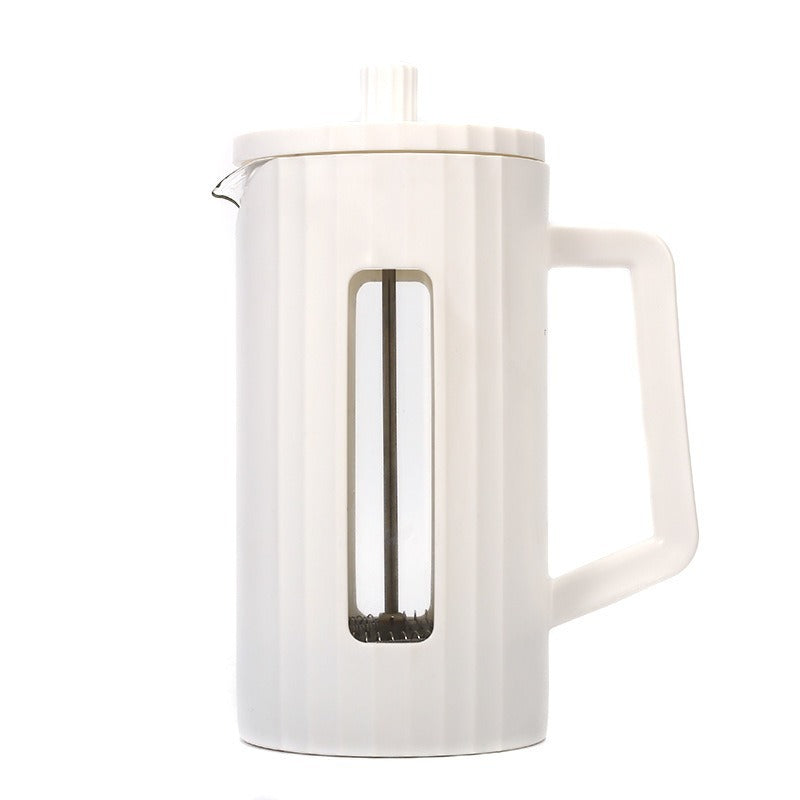1000ML French Press Coffee Maker with Milk Frother, High Borosilicate Glass Brewer for Barista-Grade Coffee, Tea at Home