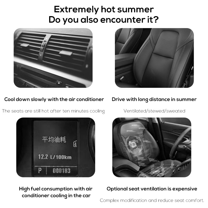 3-Speed Adjustable Car Headrest Cooling Air Fan, Rear Seat Cooler with Quiet, Summer Car Accessories Ultimate Comfort