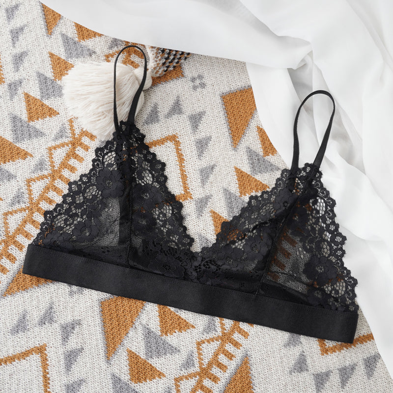 Female Unlined Transparent Bras Lace Sexy Lingerie Bralette Sexy Bra For Woman Lace Thin Underwear  8