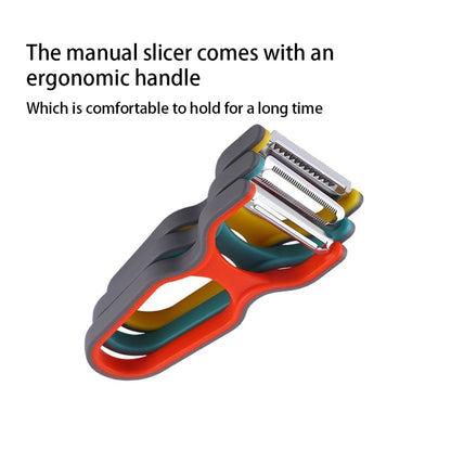 Ultimate Kitchen Helper Multifunction Vegetable Chopper  Potato Peeler Set With Stainless Steel Bla 3
