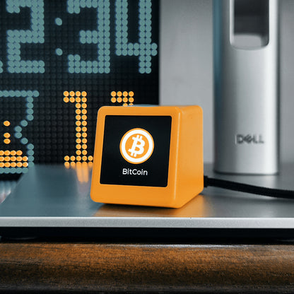 GeekMagic PRO Bitcoin Price Tracker, Real-Time Cryptocurrency Ticker Desktop Gadget for BTC, ETH, DOGE