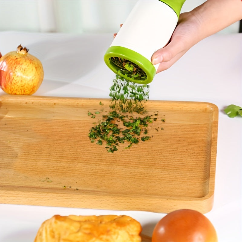 1pc Manual Herb Grinder, Spice Mill, Parsley Shredder, Vegetable Cutter, Coriander Mincer for Chili & Cilantro