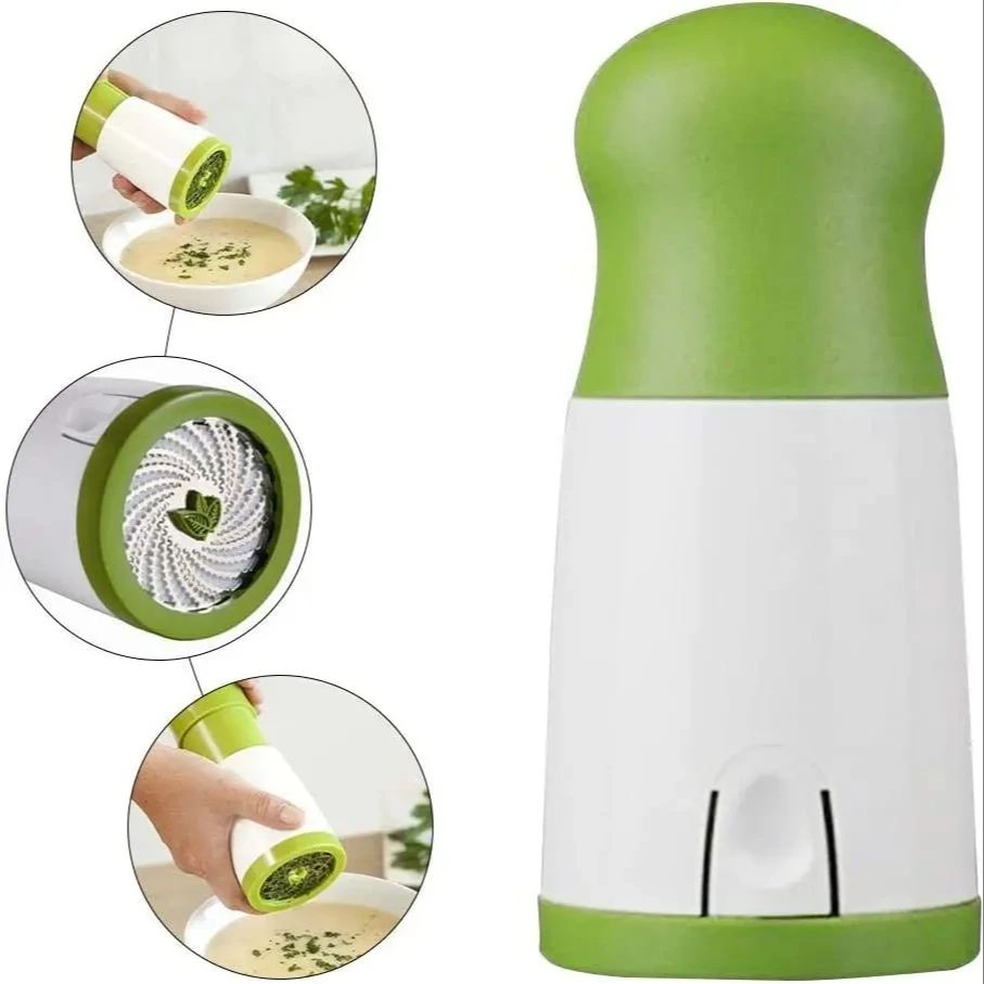1pc Manual Herb Grinder, Spice Mill, Parsley Shredder, Vegetable Cutter, Coriander Mincer for Chili & Cilantro