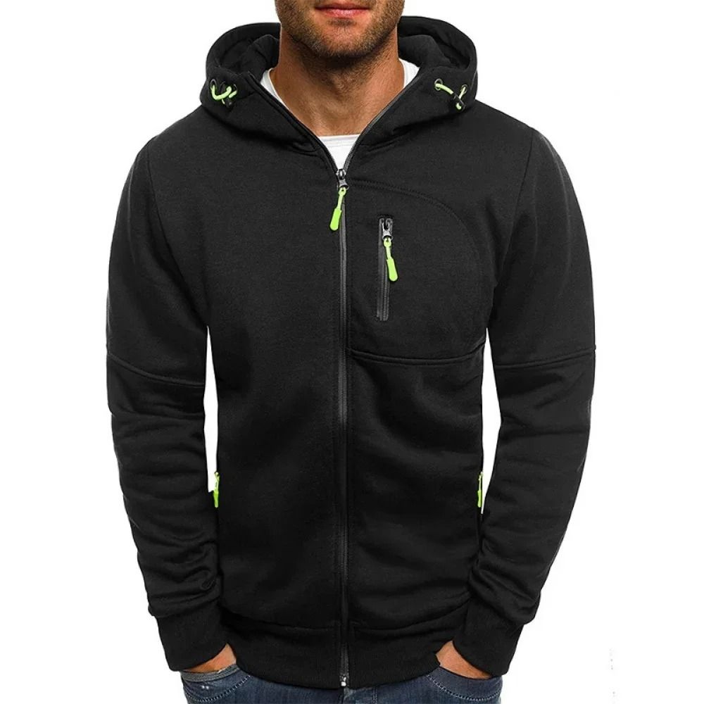 Mens Lightweight Hoodie With Full Length Zipper 4