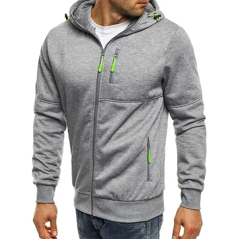 Mens Lightweight Hoodie With Full Length Zipper 8