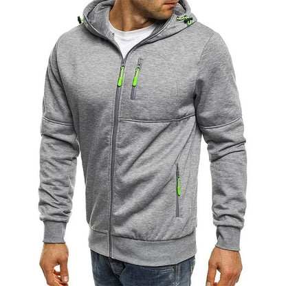 Mens Lightweight Hoodie With Full Length Zipper 8