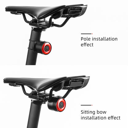 USB Charging Bike Tail Light with Smart Brake Light, Waterproof Cycling Rear Light for MTB & Road Bike Safety