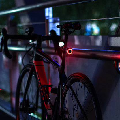 USB Charging Bike Tail Light with Smart Brake Light, Waterproof Cycling Rear Light for MTB & Road Bike Safety