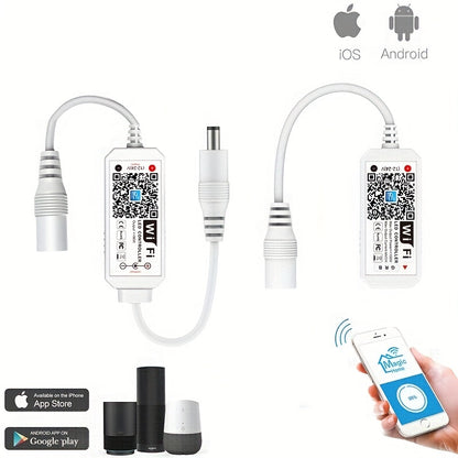 Magic Home WiFi RGBW RGB Controller for LED Strips, Works with Alexa, Google Home, Voice Control, DC12-24V Dimmer