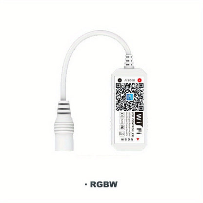 Magic Home WiFi RGBW RGB Controller for LED Strips, Works with Alexa, Google Home, Voice Control, DC12-24V Dimmer