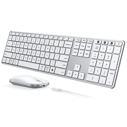 MultiDevice Bluetooth Keyboard  Mouse Combo Seenda Rechargeable Slim Wireless Set For WinMac Laptop 5