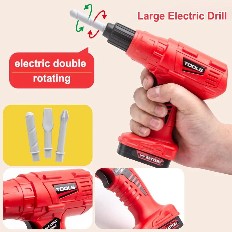 42PCS Tool Box Set Toy Simulation Repair Play House With Electric Drill And Screwdriver 2