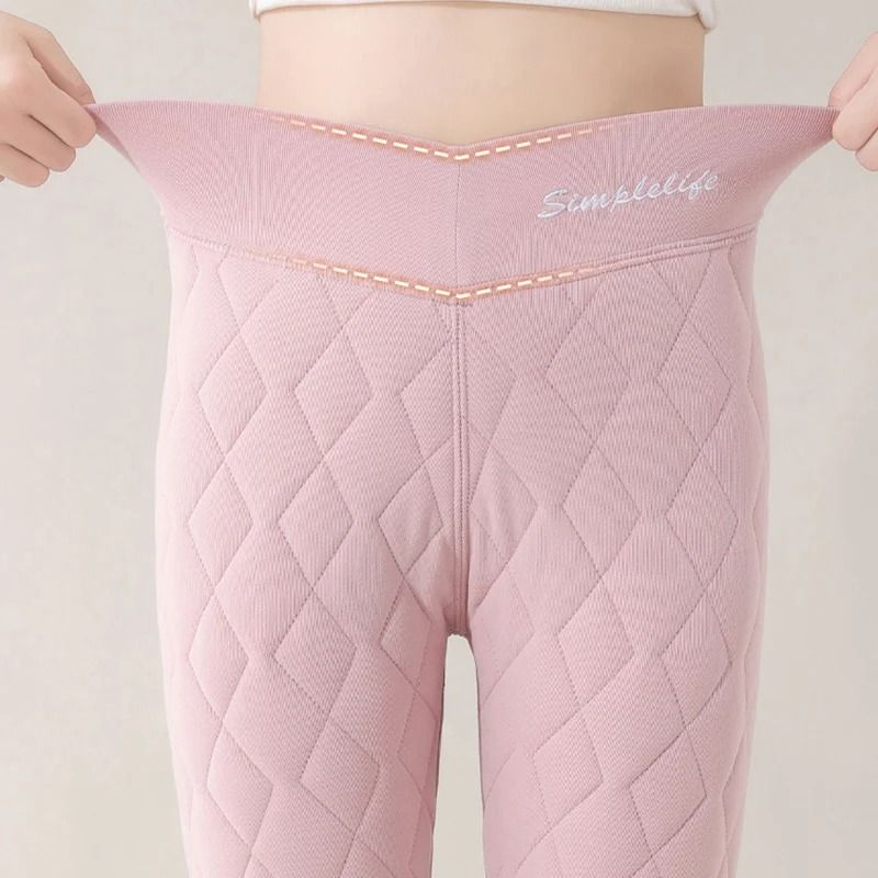Women High Waist Thermal Pants Winter Windproof Base Layer With Tummy Control And Elastic Waist 5