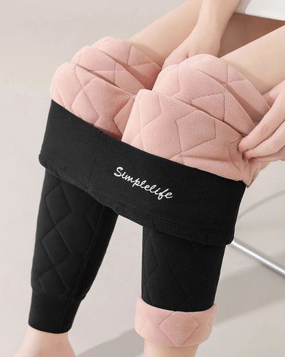 Women High Waist Thermal Pants Winter Windproof Base Layer With Tummy Control And Elastic Waist 7