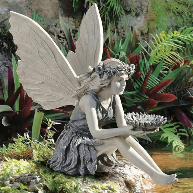 Fairy Statue Resin Angel Girl Garden Decoration Ornament