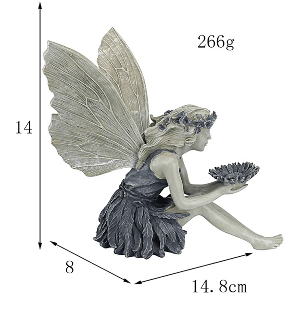 Fairy Statue Resin Angel Girl Garden Decoration Ornament 3