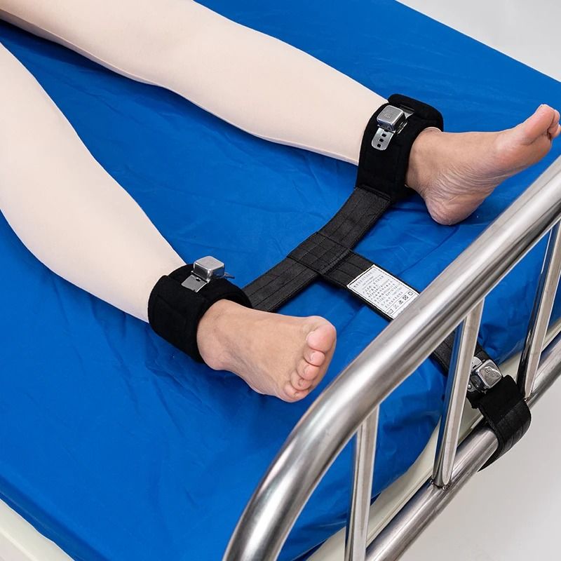Feet Magnetic Restraint Strap T Shaped For Patient Restless On Bed Binding Healthcare Black 6