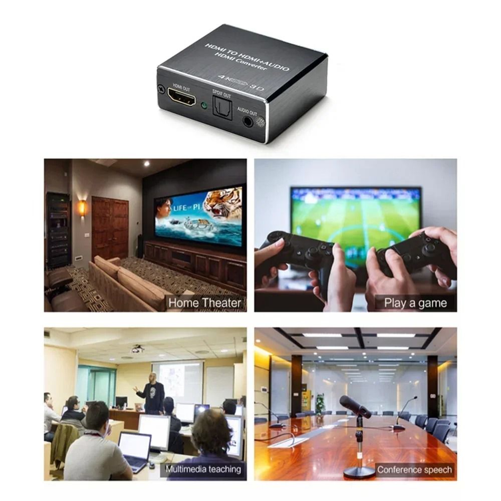 HDMI Compatible Audio Extractor Stereo Converter Audio Splitter Adapter For PS4 TV DVD And Home The 2