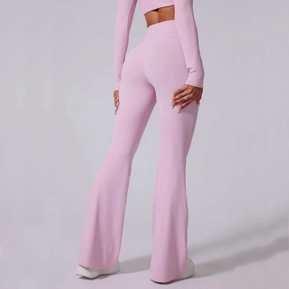 High Waist Flared Leggings Wide Leg Yoga Pants 1
