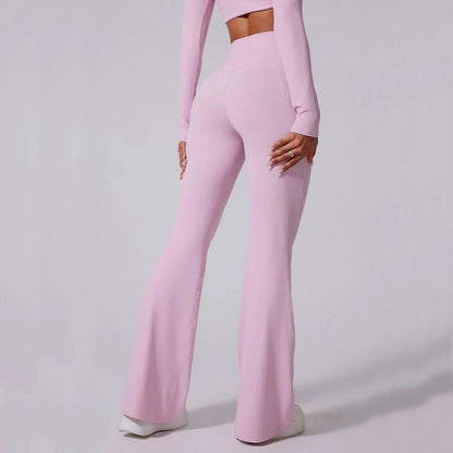 High Waist Flared Leggings Wide Leg Yoga Pants 1